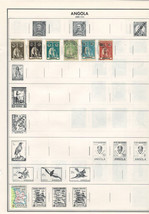 ANGOLA 1898-1962 Very Fine Used Stamps Hinged on List: 2 Sides - £2.06 GBP