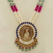 22k Gold stone Necklace Set necklace jewelry indian jadau kundan jewellery - £4,644.83 GBP