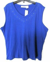 Brunswick Square Royal Blue V-Neck Cotton Blend Tank Top Size PXL NWT$35 - $22.49