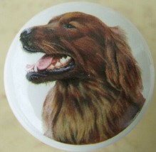 Ceramic Cabinet Knobs Knob w/ Irish Setter DOG #1 - £3.56 GBP