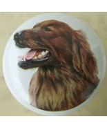 Ceramic Cabinet Knobs Knob w/ Irish Setter DOG #1 - £3.49 GBP