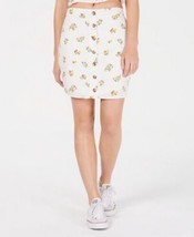 Polly &amp; Esther Juniors Button-Front Skirt ,Size Medium White Floral - £14.41 GBP
