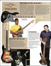Fender Jazz Bass Artist Series Jaco Pastorius Reggie Hamilton Tye Zamora ad - £3.30 GBP