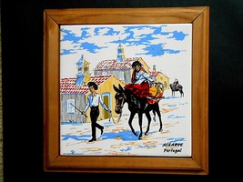 Algarve Portugal Wood Plaque w/ceramic insert - $131.73 MXN
