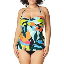 MSRP $68 Anne Cole Women&#39;s Standard Multicolored Tankini Size XS (NO STRAP) - £13.79 GBP