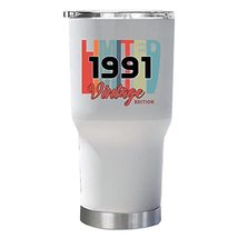 Limited Edition 1991 Colorful Tumbler 30oz Vintage Cup With Lid Gift For Women,  - £23.70 GBP