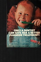 Colgate MFP Fluoride Toothpaste Red-Head Girl Vintage 1973 Full-Page Mag... - $21.21