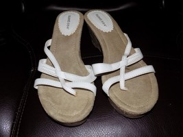 Sweet 5.5.4. White Natural Wedge Shoes Size 8.5 Women&#39;s NEW - £16.56 GBP