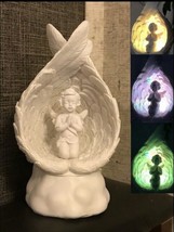 Light-Up Praying Angel multi-color changing with wings surround - NEW - £7.58 GBP