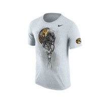Nike Men&#39;s Missouri Tigers Triblend Helmet T-shirt White Medium Mizzou - £19.80 GBP