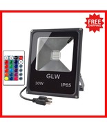 Versatile 30W Dimmable Flood Light with Remote - 16 RGB Colors for All N... - $46.22 CAD