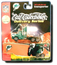 MIAMI DOLPHINS TRACTOR TRAILER NFL DIECAST TRUCK 1:87 SCALE DELIVERY SER... - £14.14 GBP