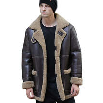 LUHAYESA - Original Thicken Warm Natural Sheepskin Fur Shearling Men Leather Gen - £670.17 GBP