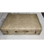 Vintage MCM Samsonite Hardside Suitcase Beige Metal Clasps Lockable - $54.99