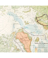 1920 Map North Polar Regions Explorers Routes North Pole Greenland Vinta... - $548.16 MXN