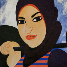 Amna Al Haddad Art Postcard Weighlifter 2018 Female Athlete Unposted E99E - $19.99