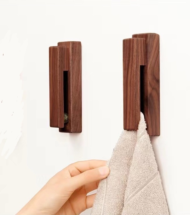 Primary image for Black walnut/beech simple coat hook