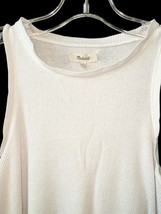 Madewell White Ribbed Tank Top Women’s Size Small Sleeveless image 4