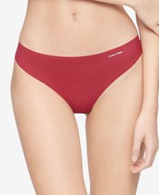 Calvin Klein Womens Invisibles Thong,Rebellious,Large - $14.26