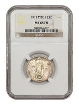 1917 25C NGC MS65FH (Type 1) - £1,099.09 GBP