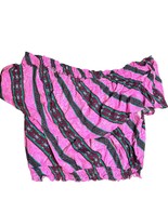 Wrangler Retro Off the Shoulder Short Sleeve Ruffle Crop Elastic Waist S... - €16,46 EUR