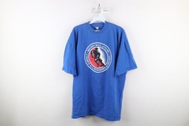 Vintage 90s Mens XL Faded Spell Out Hockey Hall of Fame Short Sleeve T-Shirt - £35.16 GBP