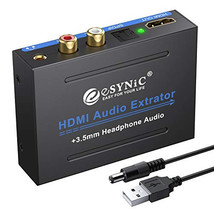 4K Hdmi Audio Extractor To + Optical Toslink 1080P, Black - £48.75 GBP