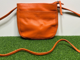 Osprey London Orange Pebble Leather Cross Body Bag Purse Shoulder Bag - £23.08 GBP