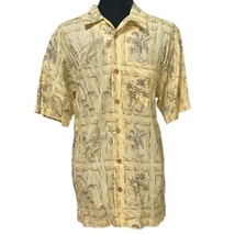 Vintage Boca Classics Hawaiian Shirt Bamboo Palm Trees Tropical Aloha Size Small - £11.87 GBP