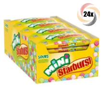 Full Box 24x Bag Starburst Mini Sours Assorted Flavor Fruit Chews Candy | 1.85oz - £35.87 GBP