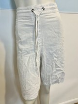 Per Se White Linen Blend Drawstring Waist Bermuda Shorts Size 3X - £22.35 GBP