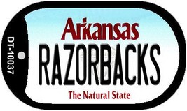 Razorbacks Arkansas Novelty Metal Dog Tag Necklace DT-10037 - £12.54 GBP