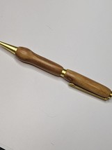 Slimline Twist Pen Satin Gold Finish Spalted Maple Body Hand Turned Pen - £18.98 GBP