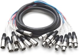 Pro Audio Snake Cables, 10 Foot, Multiple Colored Coded Cables, 8 Channel Xlr - £65.51 GBP