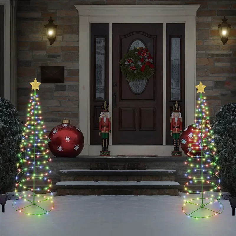 Christmas Tree Lantern LED Solar Light Christmas Decoration Holiday Garden  Outd - £120.88 GBP