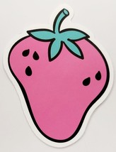 Strawberry Pink Color Super Cute Simple Sticker Decal Fruit Food Embellishment - £1.83 GBP