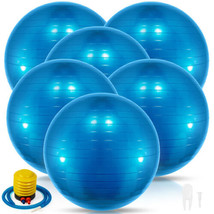 Jexine 6 Pcs Yoga Ball Exercise Ball PVC Stability Balance Yoga Ball Cha... - $231.29