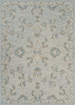 7 X 9 Blue And Ivory Wool Hand Tufted Area Rug - €360,60 EUR