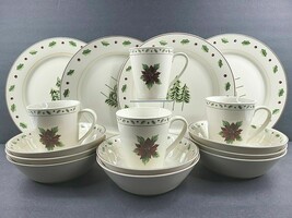 Merry Brite (4) Dinner Plates (8) Soup Bowls (4) Mugs Set MBT1 Holiday Christmas - £102.61 GBP