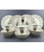 Merry Brite (4) Dinner Plates (8) Soup Bowls (4) Mugs Set MBT1 Holiday C... - $128.37
