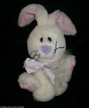 12&quot; Vintage 1990 Fairview White &amp; Pink Bunny Rabbit Stuffed Animal Plush Toy Bow - £29.45 GBP