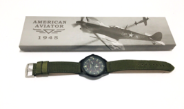 American Aviator 1945 Pilot Watch w/ Box Needs Battery - £26.12 GBP