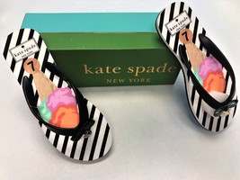 Kate Spade Flip Flops New York FiFi Thong Rubber Print Sandals NEW With Box - £44.76 GBP