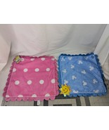 Disney Babies Minnie Mickey Mouse Lovey Blankets 12 Inch Pink Blue Repla... - £13.48 GBP