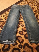 I Love Justice Girls Blue Denim Jeans Zip &amp; Button Pockets Size 10 - £26.60 GBP
