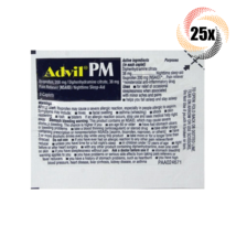 25x Packs Advil PM Nighttime Sleep Aid &amp; Pain Reliever ( 2 Caplets Per Pack ) - £15.07 GBP