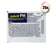 25x Packs Advil PM Nighttime Sleep Aid & Pain Reliever ( 2 Caplets Per Pack ) - $19.02