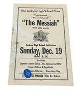 Jackson High School Play Sign Ad 1954 The Messiah 200 Voices Christ Vtg ... - $49.45