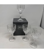 4 MIKASA Park Lane Wine Glasses Crystal Stem Glasses Germany SN101/003 - £33.43 GBP