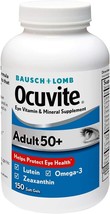 Bausch &amp; Lomb Ocuvite Adult 50+ Eye Vitamin &amp; Mineral Supplement - 150 Softgels - £48.75 GBP